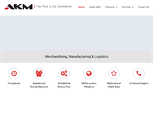 Tablet Screenshot of akmcorporation.com